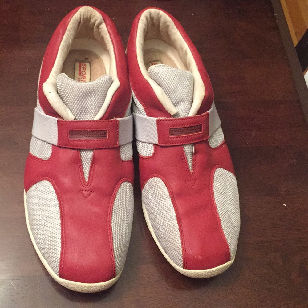 Donald J Pliner Sport-I-Que Gray and Red shoes